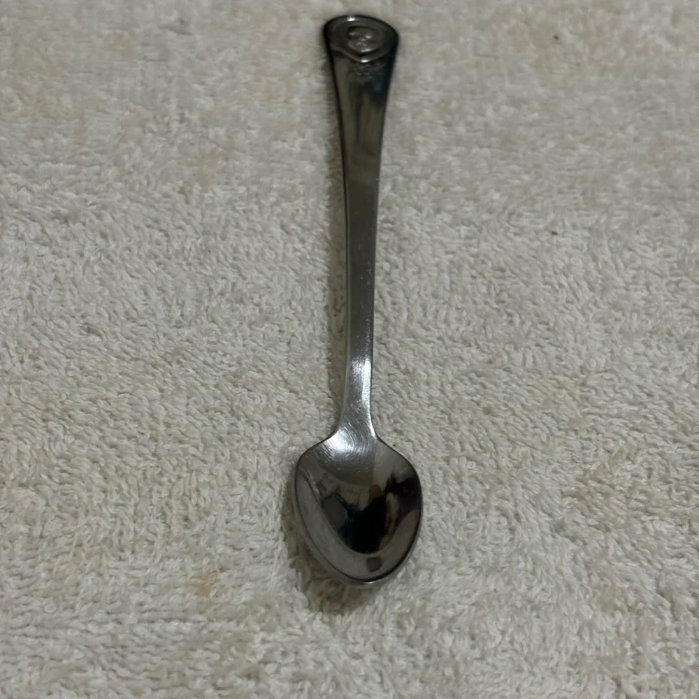 Oneida Stainless Gerber Baby Face Floral Baby Spoon 5.5